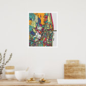 Boedapest, Hongarije | Stadskaart Poster (Keuken)