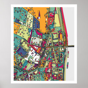 Boedapest, Hongarije Stadskaart Poster