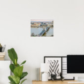 Boedapest-ketenbrug en de Donau Poster (Thuiskantoor)