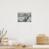 Boedapest-ketenbrug en de Donau Poster (Keuken)