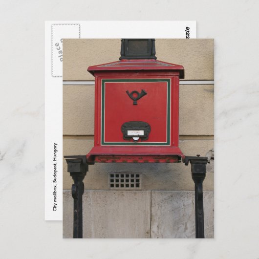 Boedapest-mailbox Briefkaart (Voorkant / Achterkant)