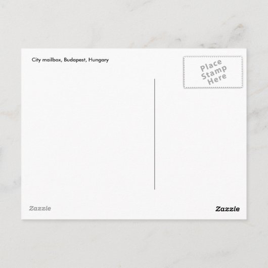Boedapest-mailbox Briefkaart (Achterkant)