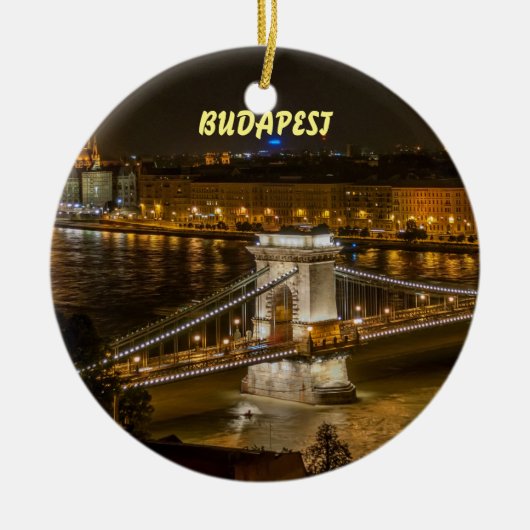 Boedapest Mooie kerstversiering Keramisch Ornament (Voorkant)