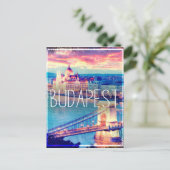 Boedapest, oude poster briefkaart (Staand voorkant)