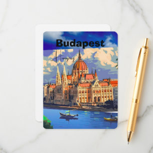 Boedapest Reisbriefkaart Kunst, Hongarije Reisbrie Informatiekaartje