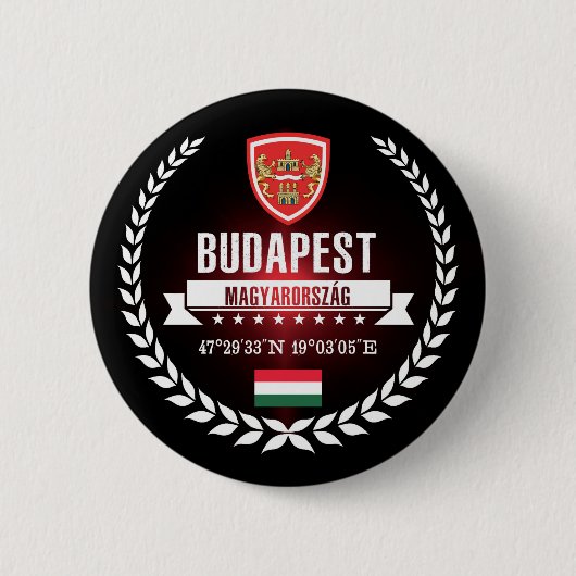 Boedapest Ronde Button 5,7 Cm (Voorkant)