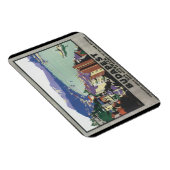 Boedapest via Harwich_Vintage Travel Poster Magneet (Rechterzijde)