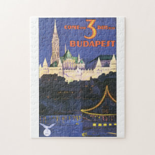 Boedapest Vintage Travel Poster Legpuzzel