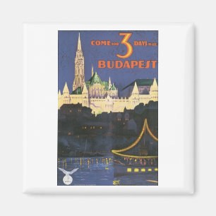 Boedapest Vintage Travel Poster Magneet
