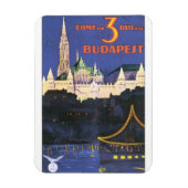 Boedapest Vintage Travel Poster Magneet (Verticaal)
