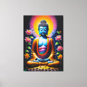 Boeddha - Bloeiende mindfulness Canvas Afdruk (Voorkant)