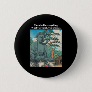 Boeddha Boeddhisme Meditatie Positi Ronde Button 5,7 Cm