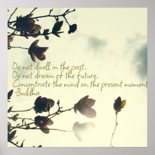 Boeddha citaat op de pasta poster