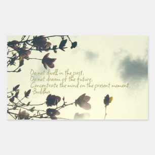 Boeddha citaat over het verleden rechthoekige sticker