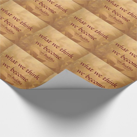 Boeddha-citaat; wat we denken dat we worden cadeaupapier (Hoek)