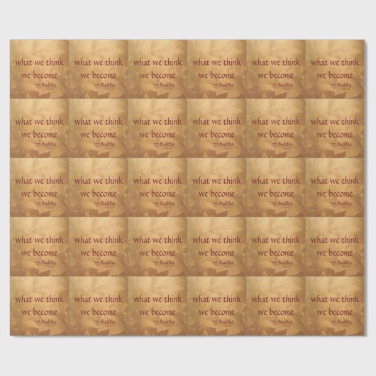 Boeddha-citaat; wat we denken dat we worden cadeaupapier (Vlak)