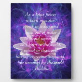 Boeddha citeert Lotus flower Fotoplaat (Voorkant)
