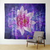 Boeddha citeert Lotus flower Wandkleed (In Situ (horizontaal))