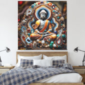 boeddha-core-geode canvas afdruk (Insitu (Slaapkamer))