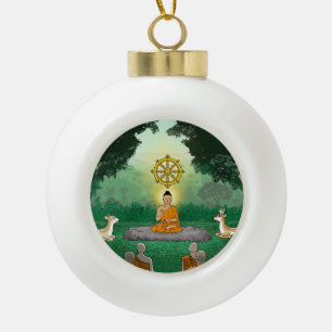 Boeddha, Dharma, Sangha Kerstversiering Keramische Bal Ornament