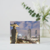 Boeddha die Seoul bekijkt Briefkaart (Staand voorkant)