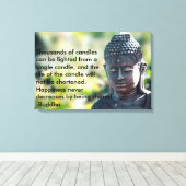 Boeddha "Duizenden kaarsen" Canvas Afdruk (Insitu (Houten vloer))