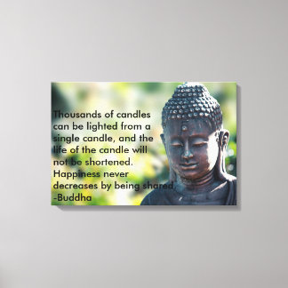 Boeddha "Duizenden kaarsen" Canvas Afdruk