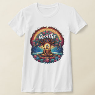 Boeddha en de boom van het leven t-shirt