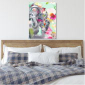 Boeddha Ganesha Kunstdruk op Canvas Afdruk (Insitu (Slaapkamer))