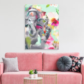 Boeddha Ganesha Kunstdruk op Canvas Afdruk (Insitu (Woonkamer))
