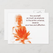 Boeddha Gautama citeert briefkaart (Voorkant / Achterkant)