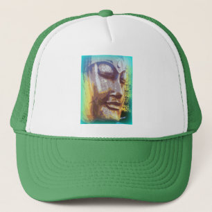 Boeddha-gezicht groen trucker pet