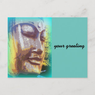 boeddha groen briefkaart