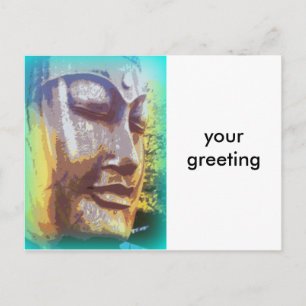 boeddha groen briefkaart