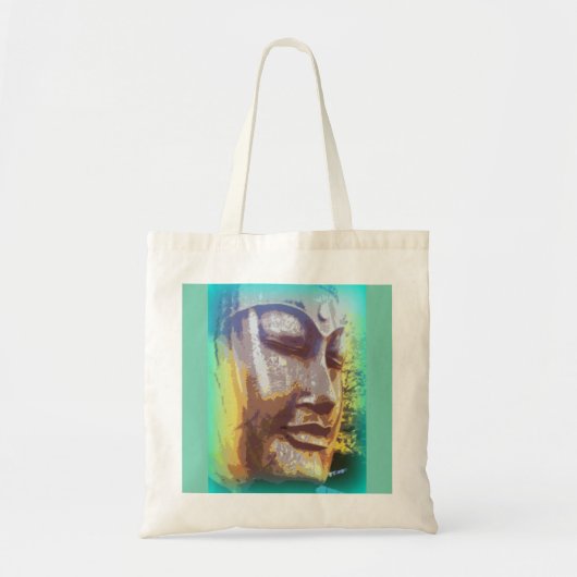 boeddha groen tote bag (Voorkant)