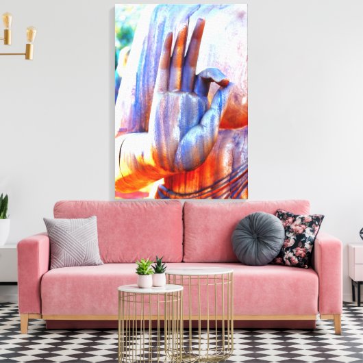 Boeddha hand A-Ok mudra Canvas Afdruk (Insitu (Woonkamer))