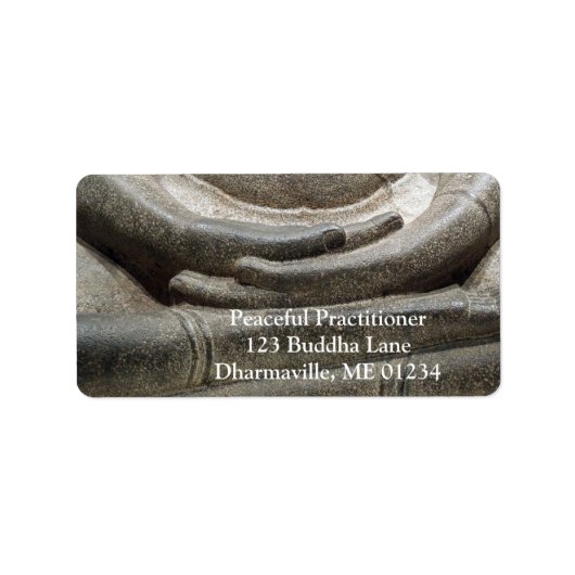 Boeddha Hand Mudra Meditatiehouding Etiket (Voorkant)