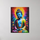 Boeddha heilige stralen van vrede canvas afdruk (Voorkant)