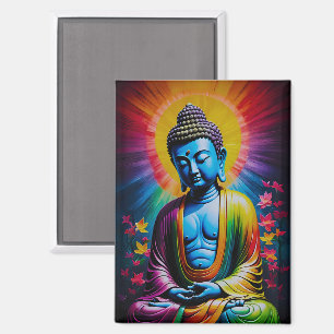 Boeddha heilige stralen van vrede magneet