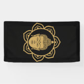 Boeddha hoofd meditatie spandoek (Horizontaal)