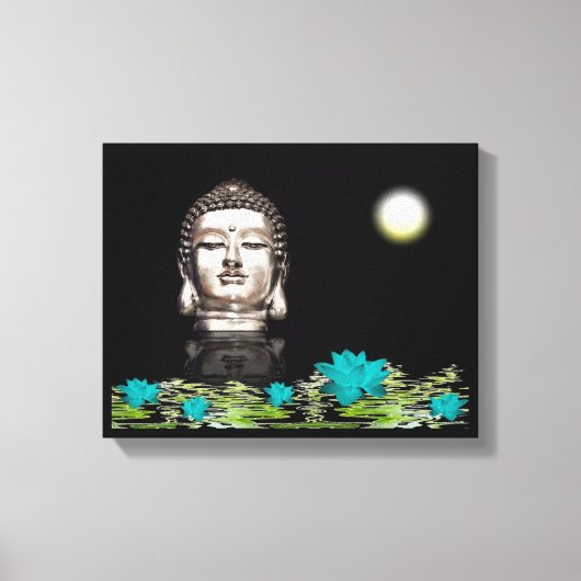 Boeddha Hoofdstandbeeld Canvas Afdruk (Voorkant)