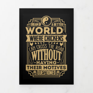 Boeddha ik droom van een betere wereld drieluik wenskaart