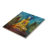 Boeddha in  alcohol tegeltje (Zijkant)