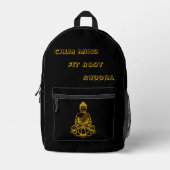 Boeddha in de Lotus Pose Bedrukte Rugzak (Voorkant)