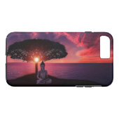 Boeddha in de Red Evening Sky Case-Mate iPhone Case (Achterkant (Horizontaal))
