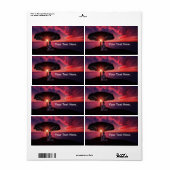 Boeddha in de Red Evening Sky Etiket (Full Sheet)