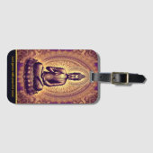 Boeddha in een vredige lotustuin bagagelabel (Voorkant (horizontaal))