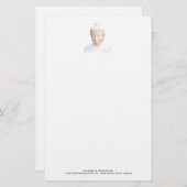 Boeddha in het wit | Serene-medium en kalm Briefpapier (Voorkant / Achterkant)