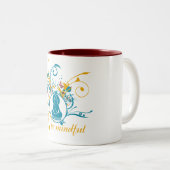 Boeddha is geweldig tweekleurige koffiemok (Voorkant rechts)