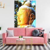 boeddha kopdoek canvas afdruk (Insitu (Woonkamer))